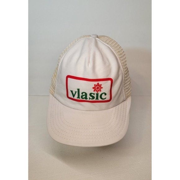 Vlasic Other - Vintage VLASIC Pickles Snapback Hat Cap Made in USA White Trucker Vented Back